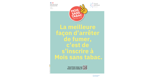 Mois sans tabac La meilleure façon de s'arrêter de fumer c'est de s'inscrire à Mois sans tabac. Inscrivez vous sur mois-sans-tabac.fr Logo République française, logo Sante Publique France, logo Assurance maladie